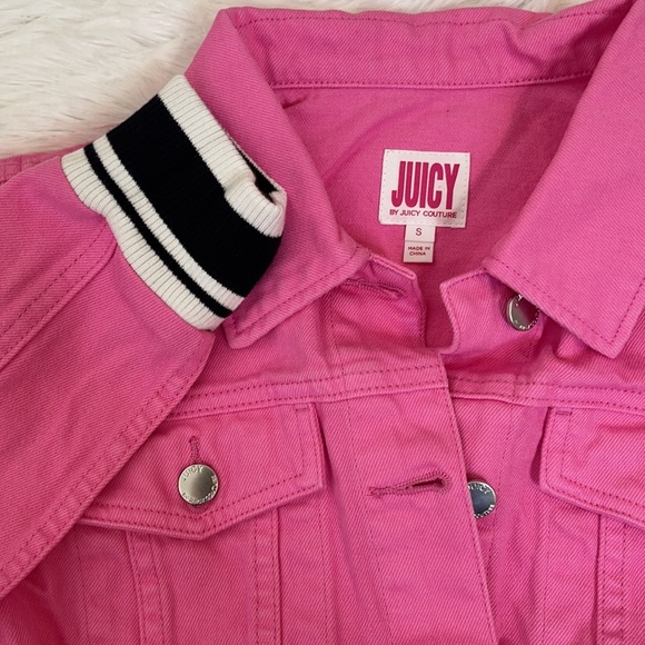 Juicy Couture Pink Denim Jacket S - Picture 3 of 3